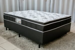 Box korino preto + Colchão Physical Nanolastic 138x188 Ortobom