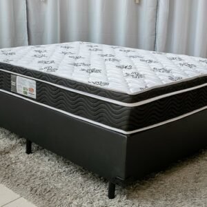 Box korino preto + Colchão Physical Nanolastic 138x188 Ortobom
