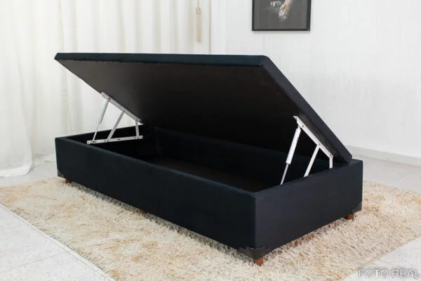 Base Box Baú Solteiro Prime 88x188x38 Sued - Imagem 2