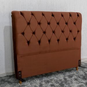 Alternative view of Cabeceira Queen Lavínia Larg. 1.60m Veludo