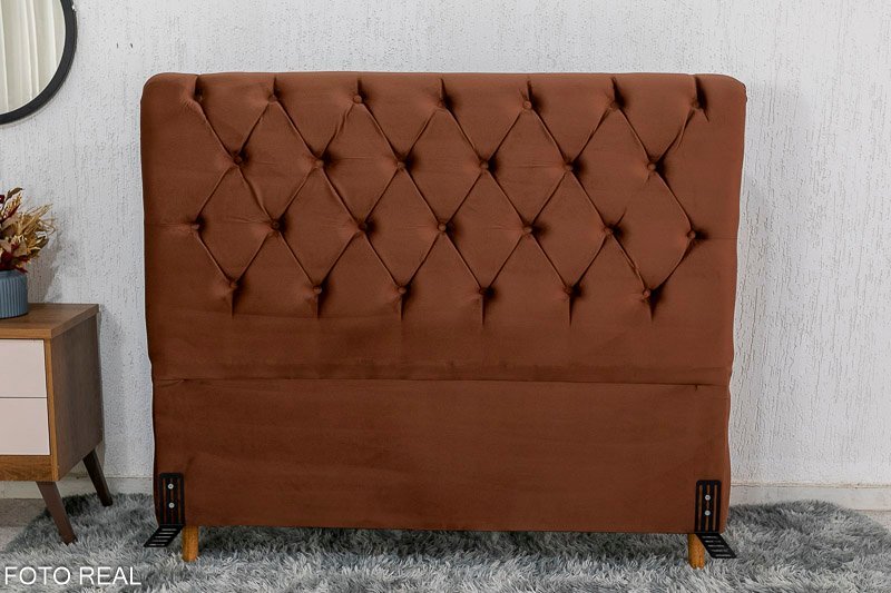 Cabeceira Queen Lavínia Larg. 1.60m Veludo - Imagem 4