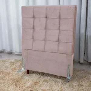 Cabeceira Solteiro Belli Veludo Rosa