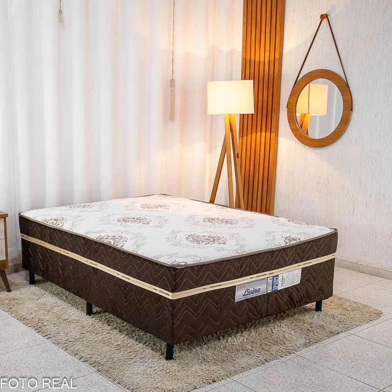 Cama Box Casal Livina 138x188x58 Molas Ensacadas