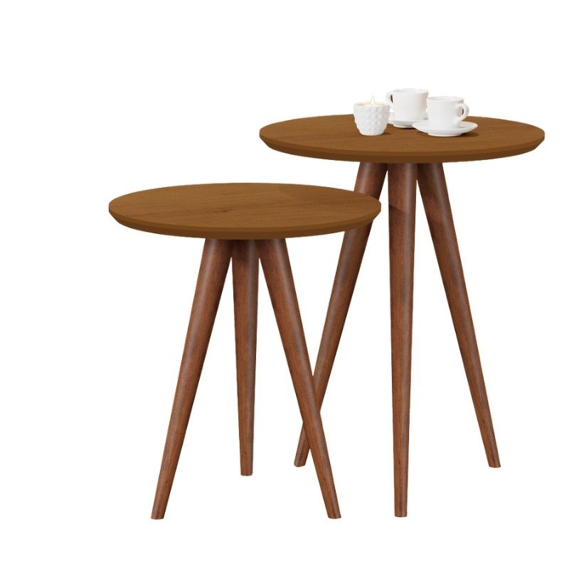 Conjunto Mesa de Apoio 8003 Luxo Tampo 45cm - Imagem 4