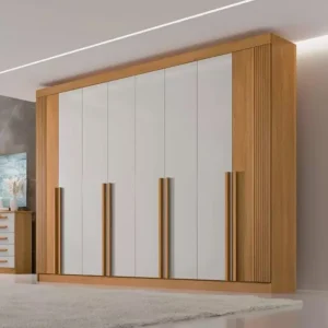 Guarda-Roupa Daymond Ripado Larg. 2.75m 8 Portas 8 Gavetas