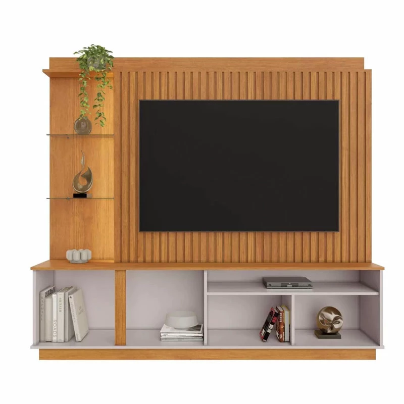 Home Amparo Larg. 1.82m Ripado C/Led Para TV até 60" - Imagem 2