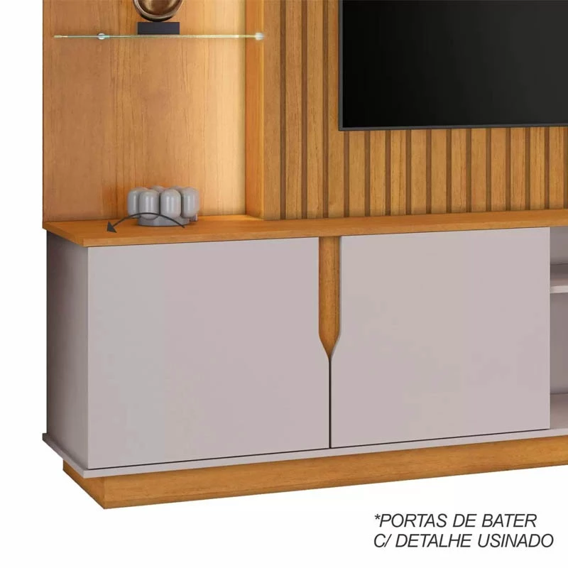 Home Amparo Larg. 1.82m Ripado C/Led Para TV até 60" - Imagem 5