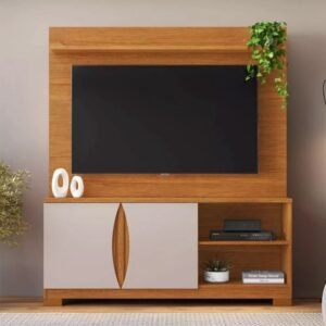 Home União Candian Larg. 1.36m Detalhe Ripado Para TV até 56"