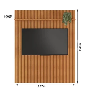 Alternative view of Painel Riso Ripado S/Nicho Larg. 2.07m Para TV até 75"