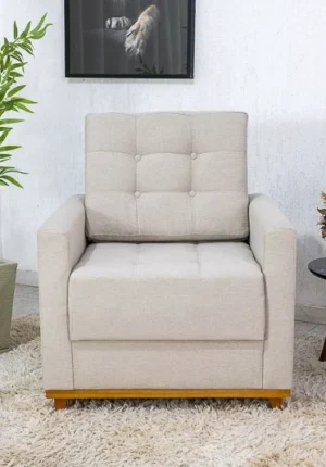 Poltrona Decorativa Áustria Linho - Imagem 3