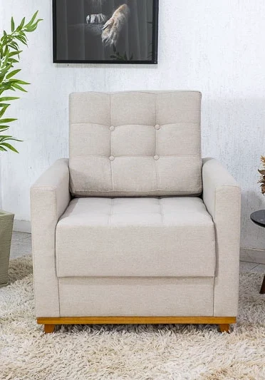 Poltrona Decorativa Áustria Linho - Imagem 3