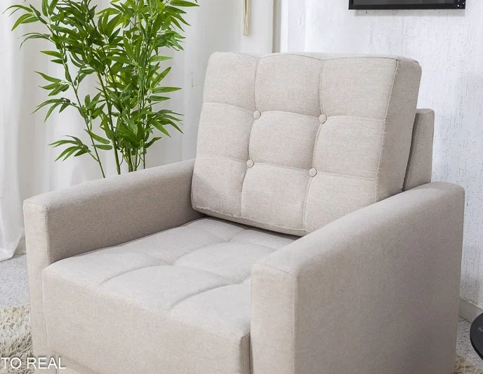 Poltrona Decorativa Áustria Linho - Imagem 5