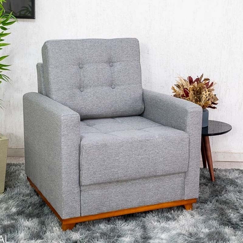 Poltrona Decorativa Áustria Linho