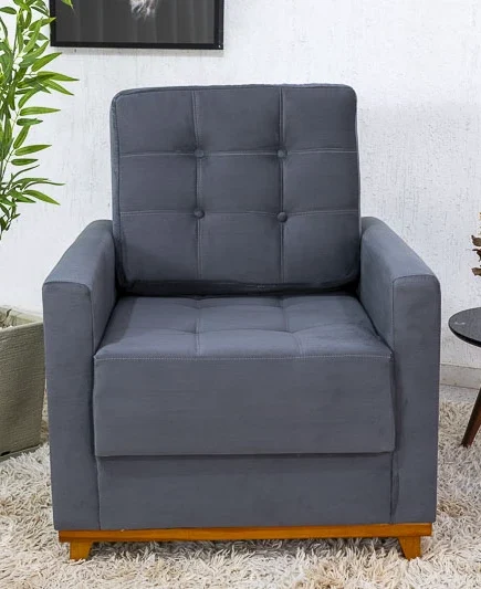 Poltrona Decorativa Áustria Veludo - Imagem 8