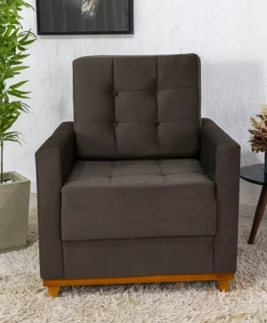 Poltrona Decorativa Áustria Veludo - Imagem 5