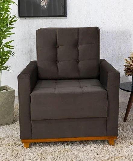 Poltrona Decorativa Áustria Veludo - Imagem 5