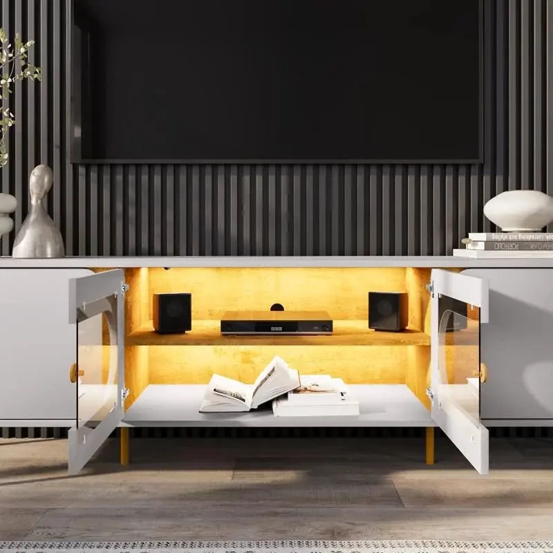 Rack Bancada Juquehy Larg. 1.80m C/LED Para TV até 75" - Imagem 2