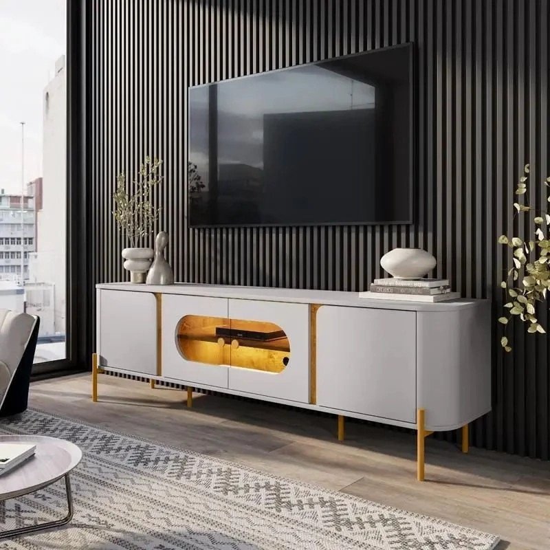 Rack Bancada Juquehy Larg. 1.80m C/LED Para TV até 75"