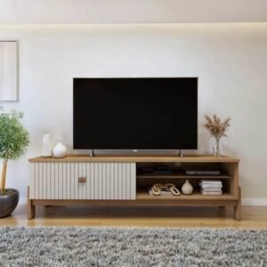 Rack Bancada Ouro Preto Larg. 1.64m C/Detalhe Frisado Para TV até 65"