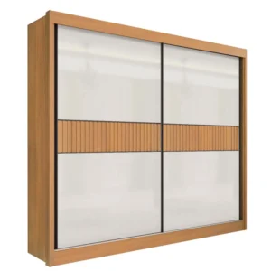 Guarda-Roupa Cancun Larg. 2.20m C/Detalhe Ripado 2 Portas 6 Gavetas