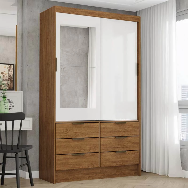 Guarda-Roupa Sevilha Larg. 1.80m 2 portas 6 gavetas - Imagem 3