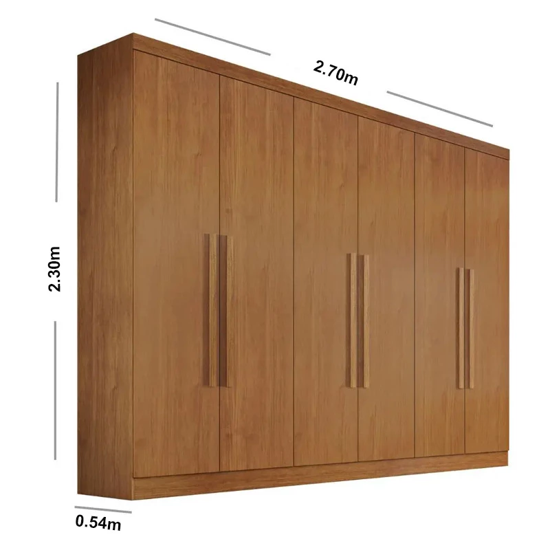 Guarda-Roupa Genova Larg. 2.70m 6 Portas 6 Gavetas - Imagem 5