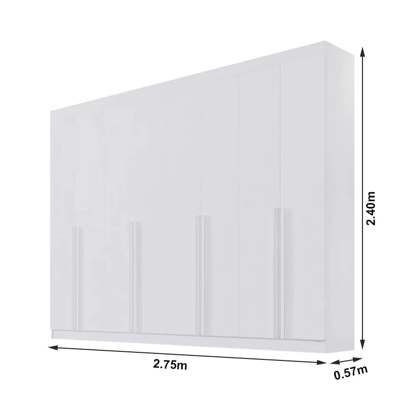 Guarda-Roupa Daymond Larg. 2.75m 8 Portas 8 Gavetas - Imagem 7