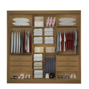 Alternative view of Guarda-Roupa Los Angeles Larg. 2.73m 3 Portas 6 Gavetas Detalhe Ripado