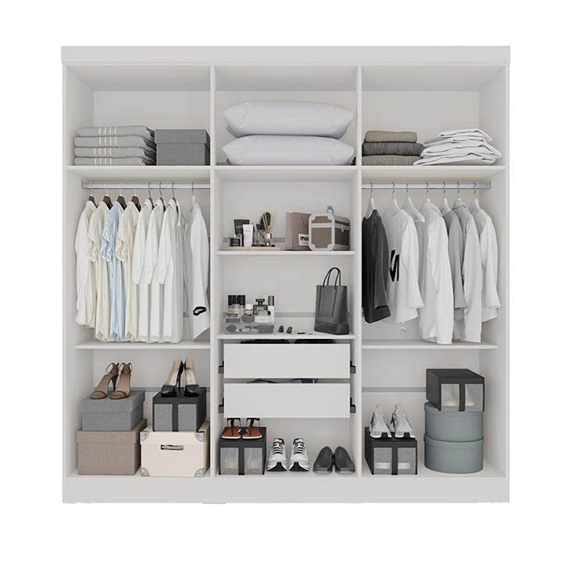 Guarda-Roupa Recife Larg. 1.80m 6 Portas 2 Gavetas - Imagem 5