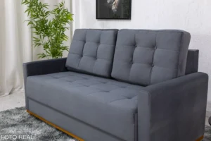 Sofá 3 lugares Áustria Larg. 1.70m Veludo - Imagem 3