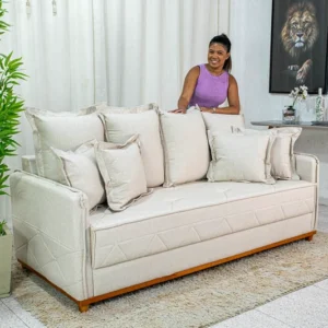 Sofá 3 lugares Vican Larg. 2.00m Linho