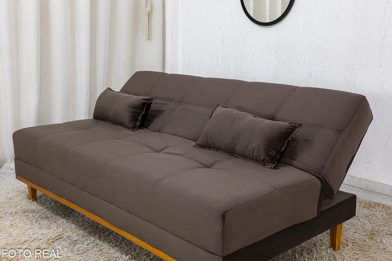 Sofá Cama Madrid Larg. 1.80m Veludo - Imagem 4
