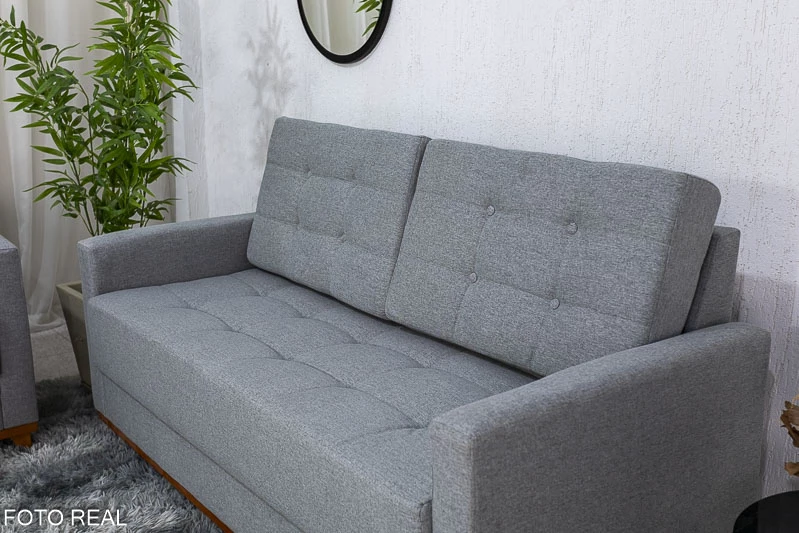 Sofá Áustria 3 Lugares + Poltrona Áustria Linho - Imagem 6