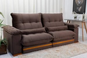 Sofá Retrátil Reclinável Ibis 2.50m Veludo - Imagem 14