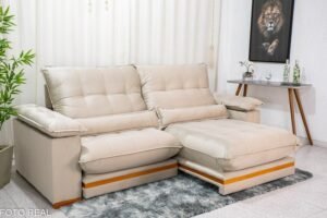 Sofá Retrátil Reclinável Ibis 2.50m Veludo - Imagem 3