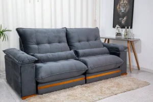 Sofá Retrátil Reclinável Ibis 2.50m Veludo - Imagem 17