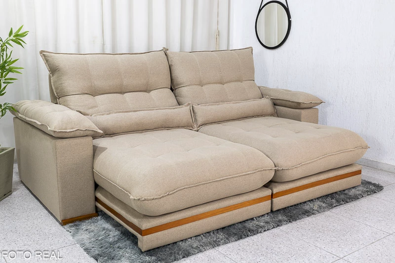 Sofá Retrátil Reclinável Ibis 2.50m Linho