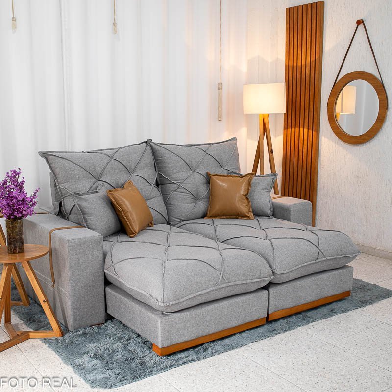 Sofá Retrátil Reclinável Malibu 2.10m Linho