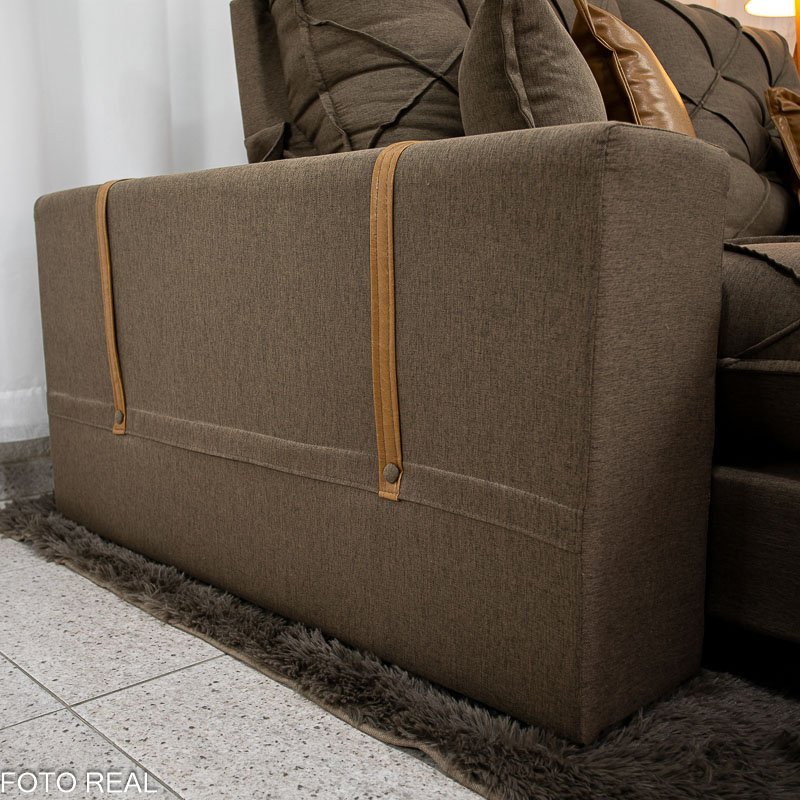 Sofá Retrátil Reclinável Malibu 2.10m Linho - Imagem 9