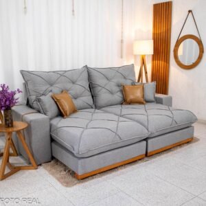 Sofá Retrátil Reclinável Malibu 2.50m Linho