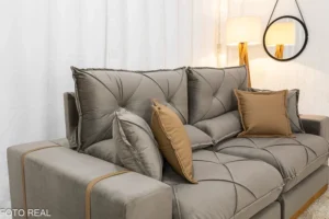 Sofá Retrátil Reclinável Gran Bello 2.00m Veludo - Imagem 7