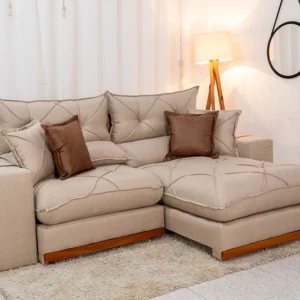 Alternative view of Sofá Retrátil Reclinável Gran Bello 2.30m Linho