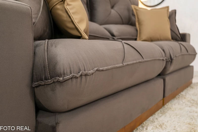 Sofá Retrátil Reclinável Gran Bello 2.30m Veludo - Imagem 8