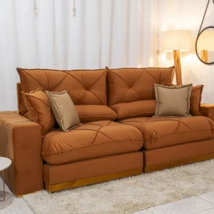 Alternative view of Sofá Retrátil Reclinável Gran Bello 2.30m Veludo