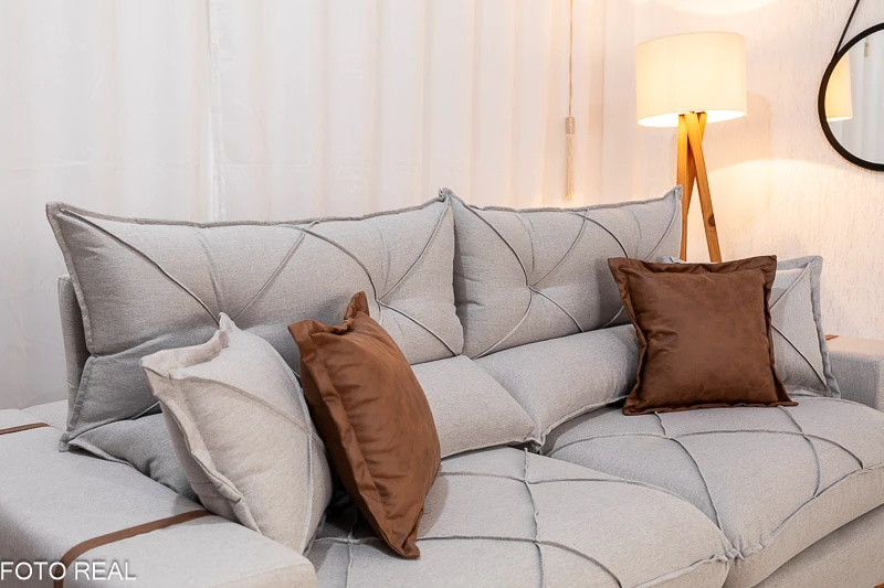 Sofá Retrátil Reclinável Gran Bello 2.30m Linho - Imagem 8