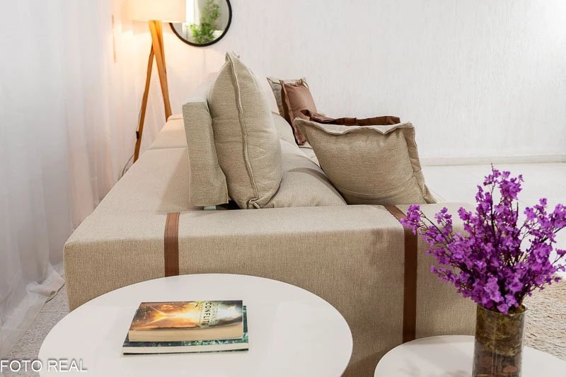 Sofá Retrátil Reclinável Gran Bello 2.90m Linho - Imagem 8