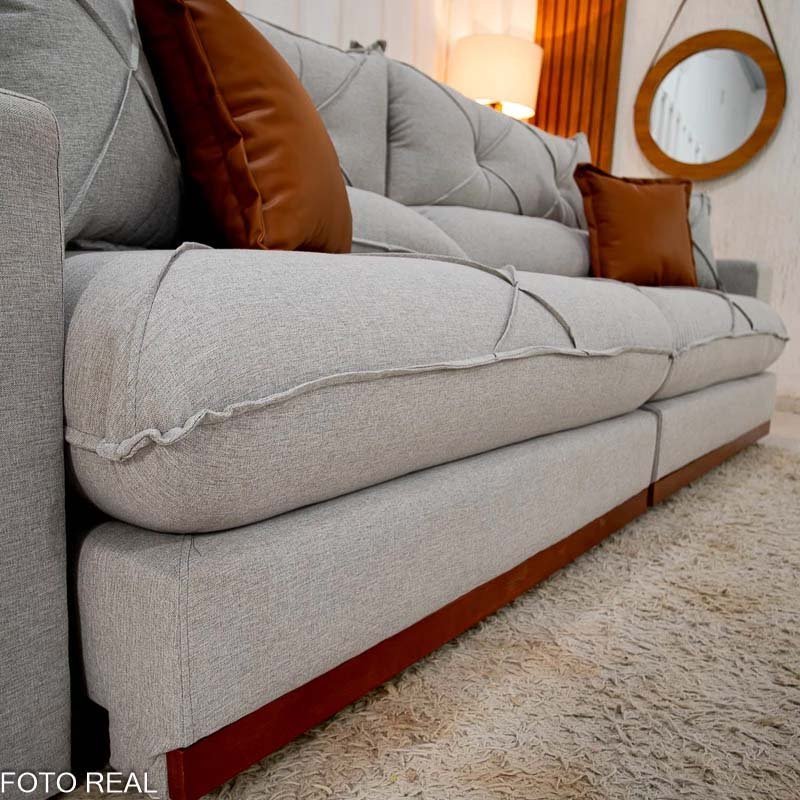 Sofá Retrátil Reclinável Gran Bello 2.90m Linho - Imagem 7