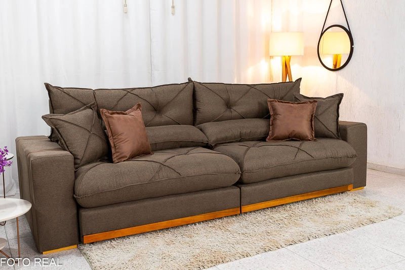 Sofá Retrátil Reclinável Gran Bello 2.90m Linho - Imagem 3