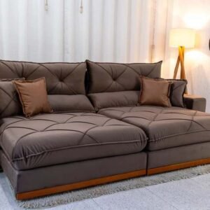 Sofá Retrátil Reclinável Gran Bello 2.90m Veludo