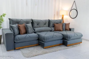 Sofá Retrátil Reclinável Gran Bello 3.20m Veludo - Imagem 3
